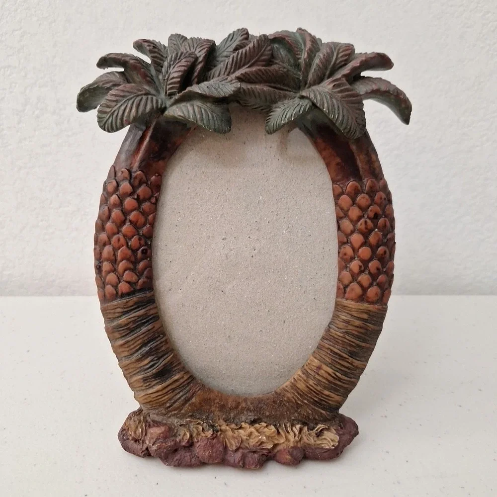 Tommy Bahama Style Tropical Palm Tree Coconut 4x6 Photo Frame Tradewind Bay